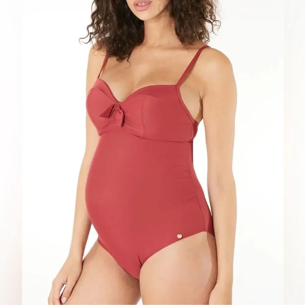 Cache Coeur Underwired Maternity Swimsuit Monaco Terracotta 34G/H - Picture 1 of 8